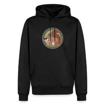Mignon écureuil écureuil cadeau - Sweat à capuche Premium bio Homme - noir - Devant - Nico (187cm)