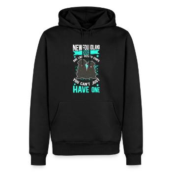 Newfoundland Dog Owner Dog Gift - Men’s Premium Organic Hoodie - black - Front - Nico (187cm)