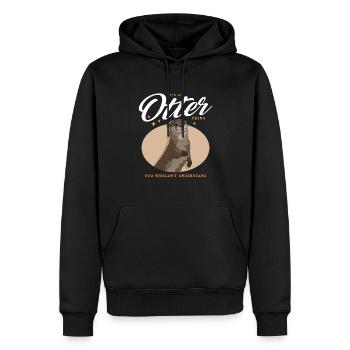 Loutre de mer Loutre Cadeau de loutre - Sweat à capuche Premium bio Homme - noir - Devant - Nico (187cm)