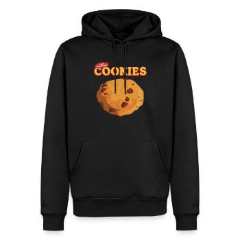 Cookies Cookie | Biscuits Baking Cookies Cadeau - Sweat à capuche Premium bio Homme - noir - Devant - Nico (187cm)