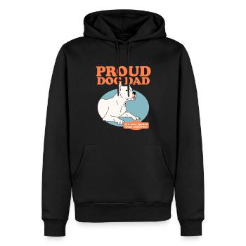 Dogo Argentino Papa Chiens Chien Propriétaire Cadeau - Sweat à capuche Premium bio Homme - noir - Devant - Nico (187cm)