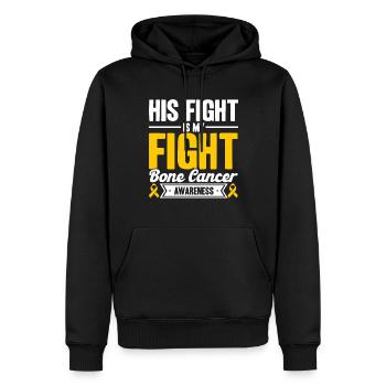 Sensibilisation au cancer des os Soutien au cancer des os - Sweat à capuche Premium bio Homme - noir - Devant - Nico (187cm)