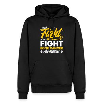 Cancer des os Survivants du cancer des os Soutien - Sweat à capuche Premium bio Homme - noir - Devant - Nico (187cm)