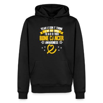 Bone Cancer Fighter Bone Cancer Awareness Knoc - Men’s Premium Organic Hoodie - black - Front - Nico (187cm)