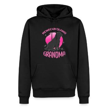Terre-Neuve Grand-mère Dog Propriétaire Chien Cadeau - Sweat à capuche Premium bio Homme - noir - Devant - Nico (187cm)
