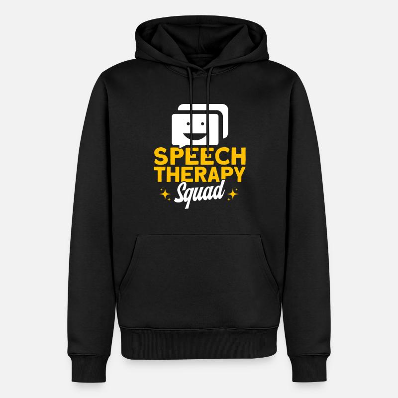 SLP Logopäde Therapie-Assistent Geschenk - Männer Premium Bio Hoodie - Schwarz