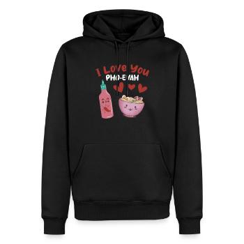 Je t’aime Pho-Evah Pho Soup Lovers - Sweat à capuche Premium bio Homme - noir - Devant - Nico (187cm)