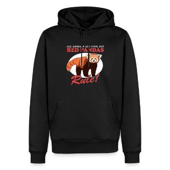 Panda Rouge Panda Rouge Panda Pandas Rouge Cadeau - Sweat à capuche Premium bio Homme - noir - Devant - Nico (187cm)
