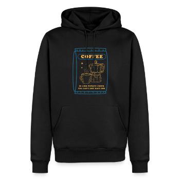 Café Amateurs de café Buveurs de café Cadeau - Sweat à capuche Premium bio Homme - noir - Devant - Nico (187cm)