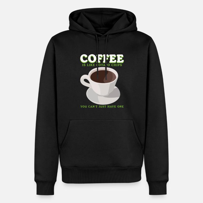 Kaffee Kaffeetrinker Kaffeeliebhaber Geschenk - Männer Premium Bio Hoodie - Schwarz