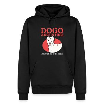 Dogo Argentino Dogs Dog Owner Cadeau - Sweat à capuche Premium bio Homme - noir - Devant - Nico (187cm)