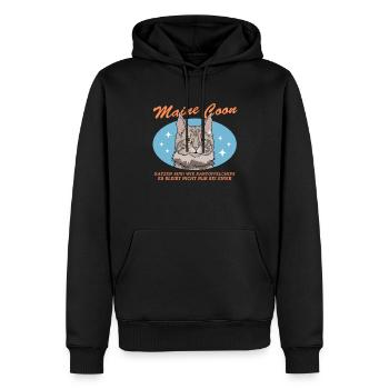 Maine Coon Cat Cat Owner Gift - Men’s Premium Organic Hoodie - black - Front - Nico (187cm)