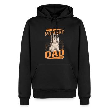Pomsky Papa Chien Pomskies Chien Propriétaire Cadeau - Sweat à capuche Premium bio Homme - noir - Devant - Nico (187cm)