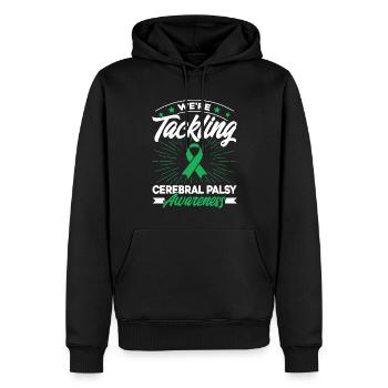 Grüne Schleife Zerebrale Lähmung Unterstützung Zer - Männer Premium Bio Hoodie - Schwarz - Vorne - Nico (187cm)