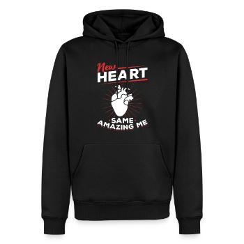 Heart Transplant New Heart Same Amazing Me - Men’s Premium Organic Hoodie - black - Front - Nico (187cm)