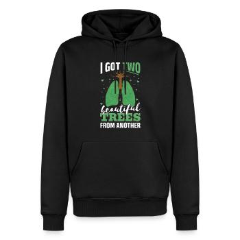 Lungenoperation Spender Lunge Transplantation - Männer Premium Bio Hoodie - Schwarz - Vorne - Nico (187cm)