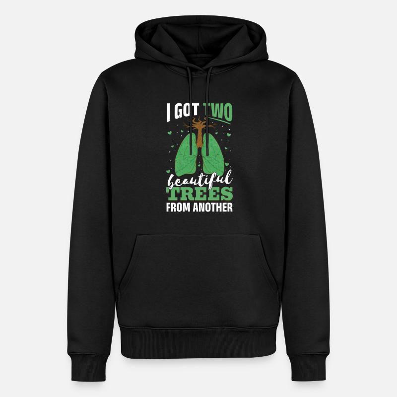 Lungenoperation Spender Lunge Transplantation - Männer Premium Bio Hoodie - Schwarz