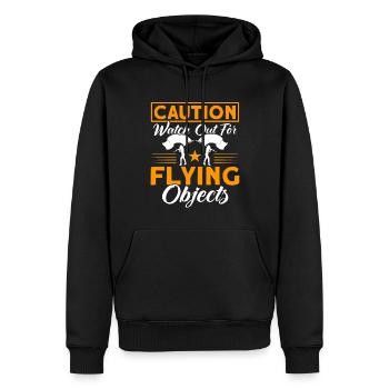 Vorsicht vor fliegenden Gegenständen Fahnenwache G - Männer Premium Bio Hoodie - Schwarz - Vorne - Nico (187cm)