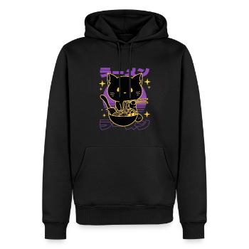 Ramen-katze Japanisch - Männer Premium Bio Hoodie - Schwarz - Vorne - Nico (187cm)