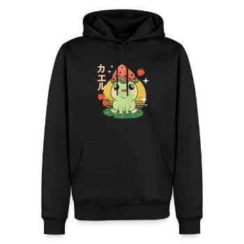 Erdbeerfrosch Japanisch - Männer Premium Bio Hoodie - Schwarz - Vorne - Nico (187cm)