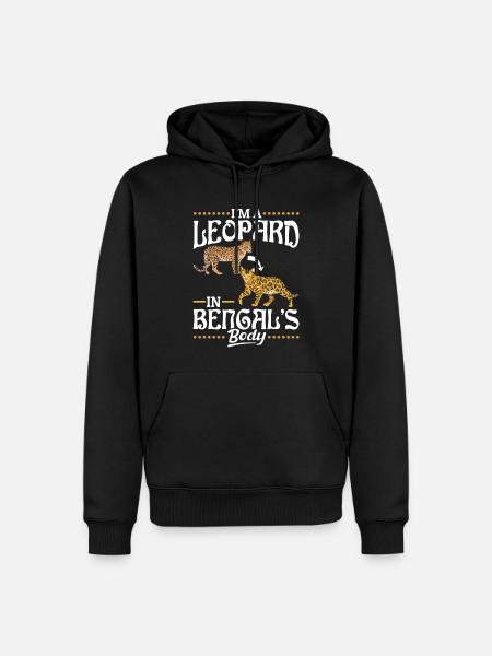 Leopard i Bengals kropp amerikansk kattras - Ekologisk premiumluvtröja herr - svart