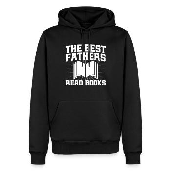 Die besten Väter lesen Bücher Buch lesen Geschenk - Männer Premium Bio Hoodie - Schwarz - Vorne - Nico (187cm)