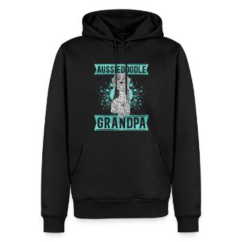 Aussiedoodle Grandpa Dogs Dog Owner Cadeau - Sweat à capuche Premium bio Homme - noir - Devant - Nico (187cm)