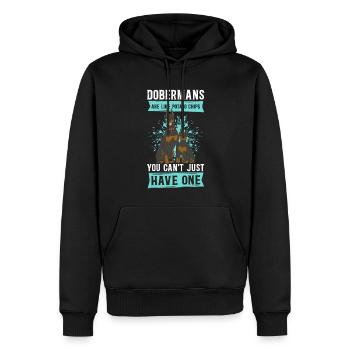 Doberman Dog Propriétaire Chien Cadeau - Sweat à capuche Premium bio Homme - noir - Devant - Nico (187cm)