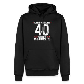 Dartspieler Geburtstag 40 Bin Doppel 20 Geschenk - Männer Premium Bio Hoodie - Schwarz - Vorne - Nico (187cm)