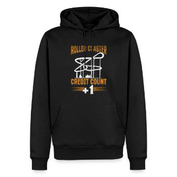 Billet de montagnes russes parc d’attractions Rummelplatz - Sweat à capuche Premium bio Homme - noir - Devant - Nico (187cm)
