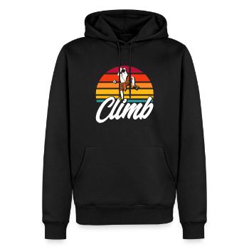 Cadeau d’escalade - Sweat à capuche Premium bio Homme - noir - Devant - Nico (187cm)