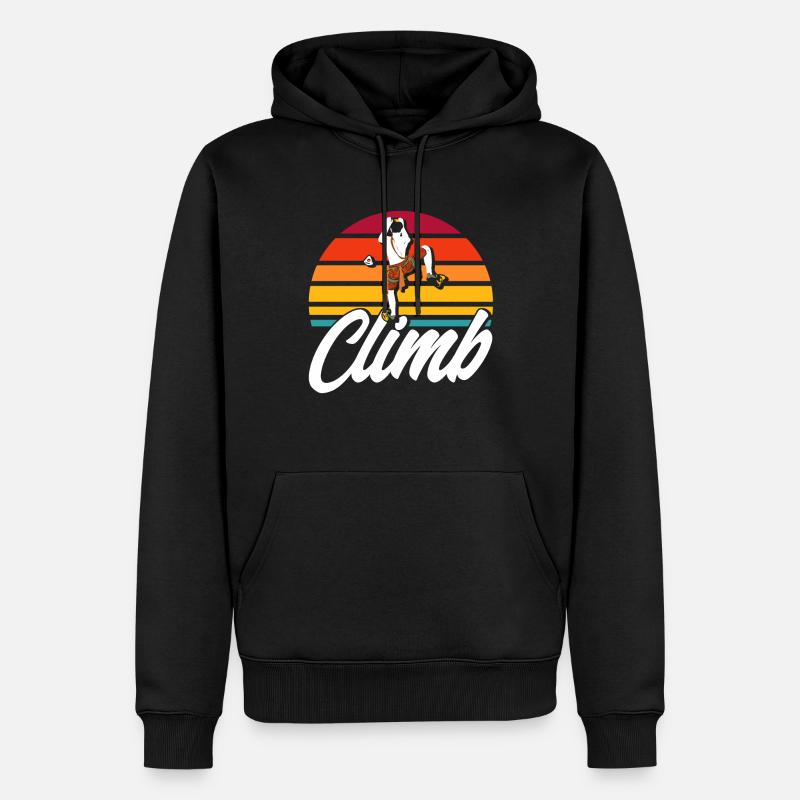 Klettern Felsklettern Geschenk - Männer Premium Bio Hoodie - Schwarz