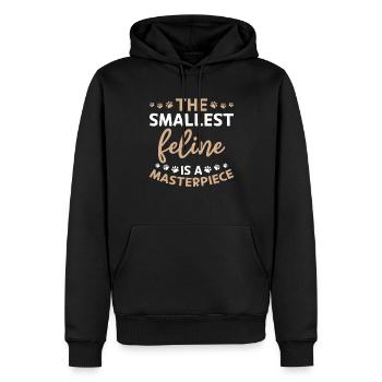 Les plus petits chats sont des amoureux des chats chefs-d’œuvre - Sweat à capuche Premium bio Homme - noir - Devant - Nico (187cm)