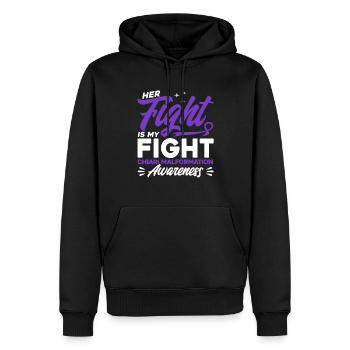 Chiari Malformati, survivant d’une malformation - Sweat à capuche Premium bio Homme - noir - Devant - Nico (187cm)