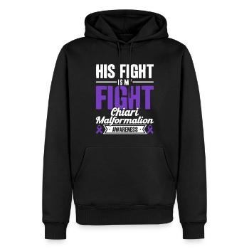 Chiari Malformation Awareness Chiari Malformatio - Sweat à capuche Premium bio Homme - noir - Devant - Nico (187cm)
