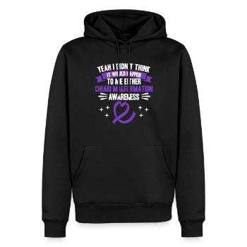 Chiari Malformation Fighter Chiari Malformation Be - Sweat à capuche Premium bio Homme - noir - Devant - Nico (187cm)
