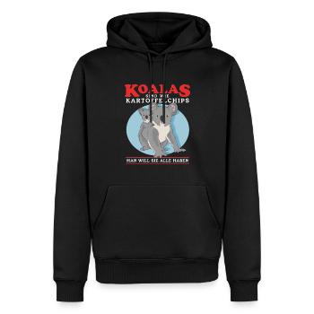 Koala Koala Koala Bear Koala Bear Cadeau - Sweat à capuche Premium bio Homme - noir - Devant - Nico (187cm)