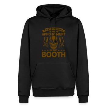 Verabredung in der Kabine Autolackierung Geschenk - Männer Premium Bio Hoodie - Schwarz - Vorne - Nico (187cm)