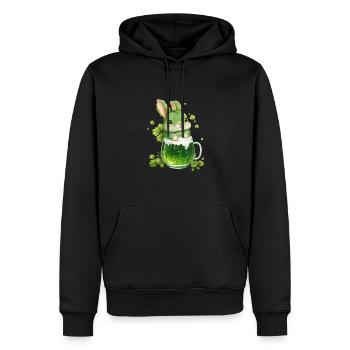 La Saint-Patrick en Irlande applaudit pour de bon - Sweat à capuche Premium bio Homme - noir - Devant - Nico (187cm)