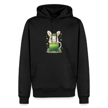 La Saint-Patrick en Irlande applaudit pour de bon - Sweat à capuche Premium bio Homme - noir - Devant - Nico (187cm)