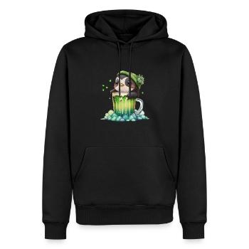 La Saint-Patrick en Irlande applaudit pour de bon - Sweat à capuche Premium bio Homme - noir - Devant - Nico (187cm)