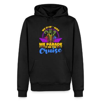 Feiern die Verrücktheit auf der Kreuzfahrt Mardi G - Männer Premium Bio Hoodie - Schwarz - Vorne - Nico (187cm)
