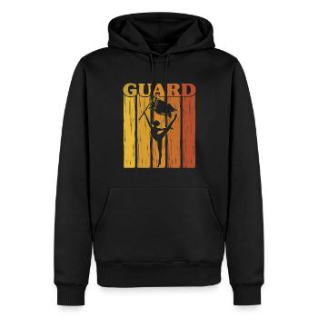 Cadeau de garde de drapeau de garde - Sweat à capuche Premium bio Homme - noir - Devant - Nico (187cm)