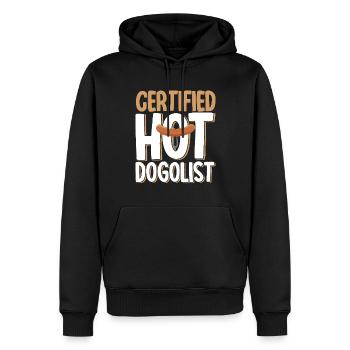 Zertifizierter Hot Dog-Liebhaber Hot Dog Geschenk - Männer Premium Bio Hoodie - Schwarz - Vorne - Nico (187cm)