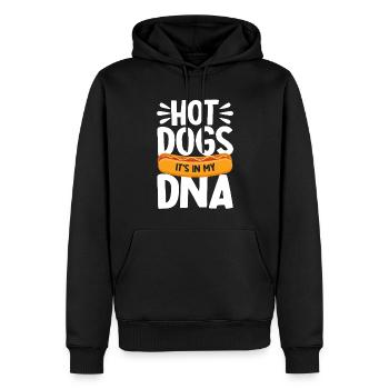 Les hot-dogs sont dans mon cadeau de hot-dog ADN - Sweat à capuche Premium bio Homme - noir - Devant - Nico (187cm)