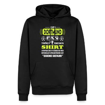 Fußball Fan Fussballverein Dortmund - Männer Premium Bio Hoodie - Schwarz - Vorne - Nico (187cm)