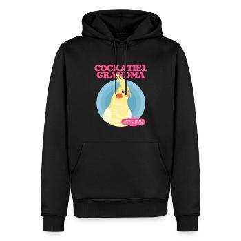Cockatiel Grand-mère Oiseau Propriétaire Cadeau - Sweat à capuche Premium bio Homme - noir - Devant - Nico (187cm)