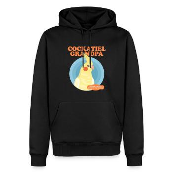 Cockatiel grand-père oiseau propriétaire cadeau - Sweat à capuche Premium bio Homme - noir - Devant - Nico (187cm)