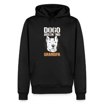 Dogo Argentino Grandpa Dog Owner Cadeau - Sweat à capuche Premium bio Homme - noir - Devant - Nico (187cm)