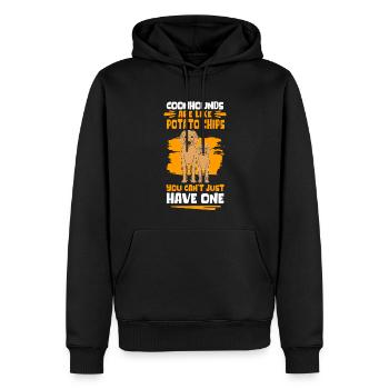 Coonhound Dog Owner Dog Lovers Cadeau - Sweat à capuche Premium bio Homme - noir - Devant - Nico (187cm)